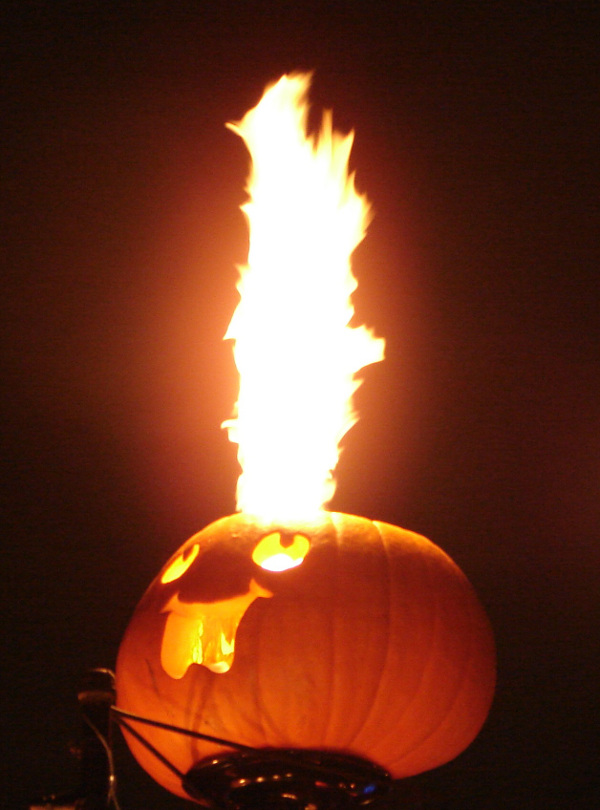 Flaming Jack-O-Lantern